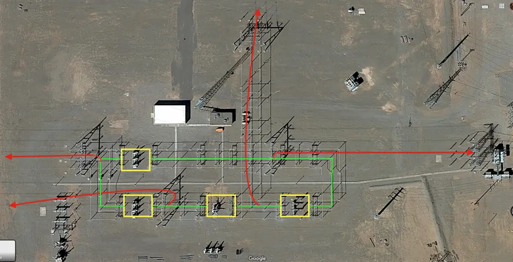 circuit breaker install location in a ring bus station