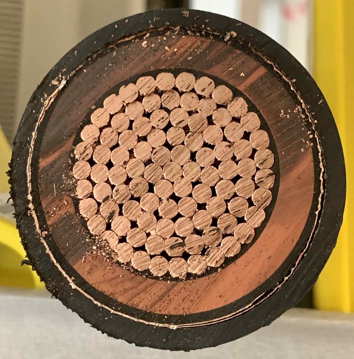 Cross section of power cable